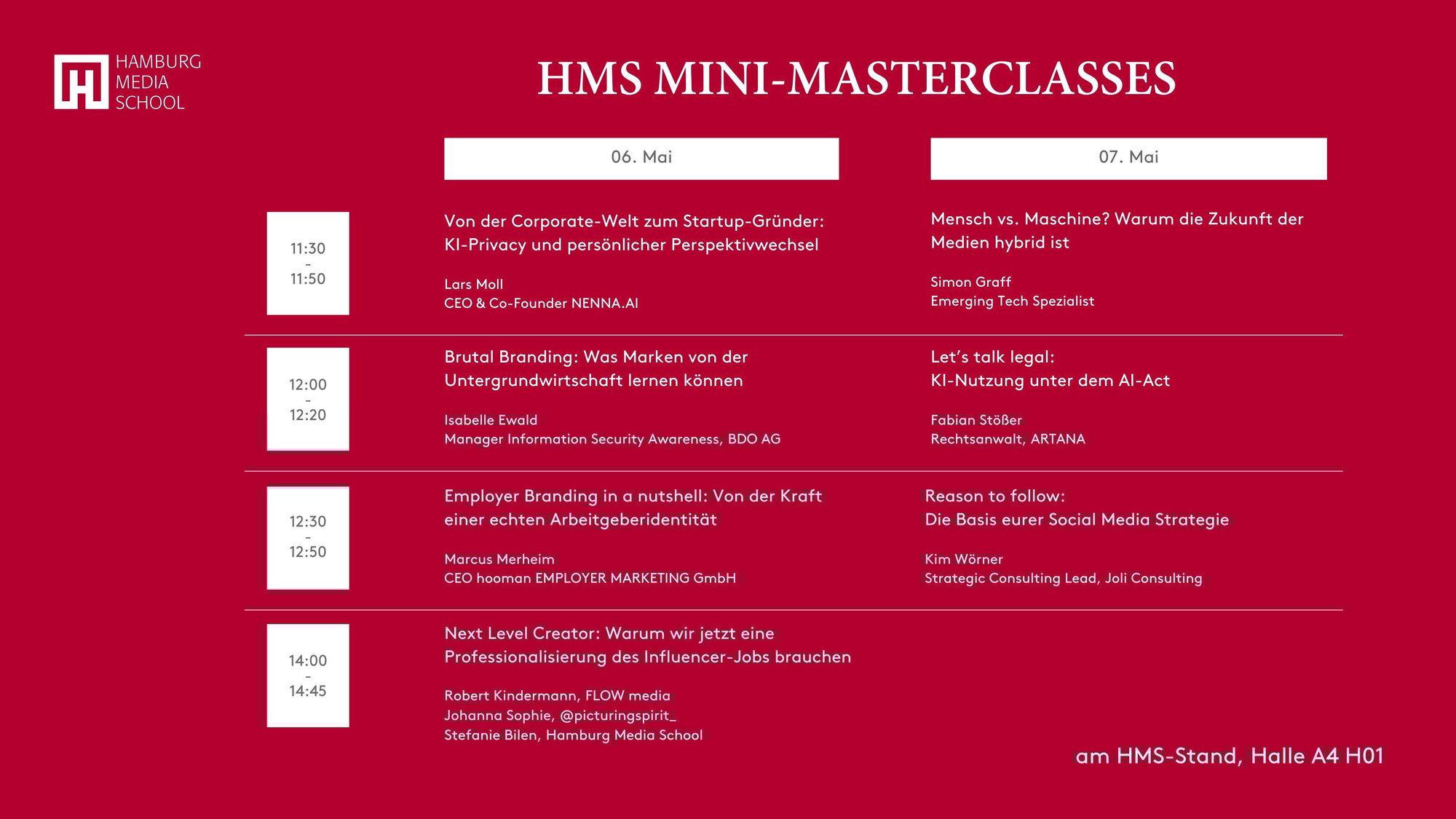 OMR_Mini-Masterclasses_Timetable - 2025